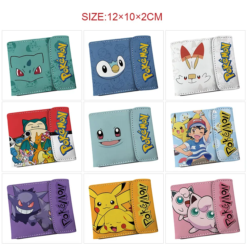 Pokemon Pikachu Cartoon Bifold Wallet Snap Button Short Style Gengar Printed Coin Purse Card Bag Holder Anime Fans For Girl Gift
Pokemon Pikachu Cartoon Bifold Wallet Snap Button Short Style Gengar Printed Coin Purse Card Bag Holder Anime Fans For Girl Gift