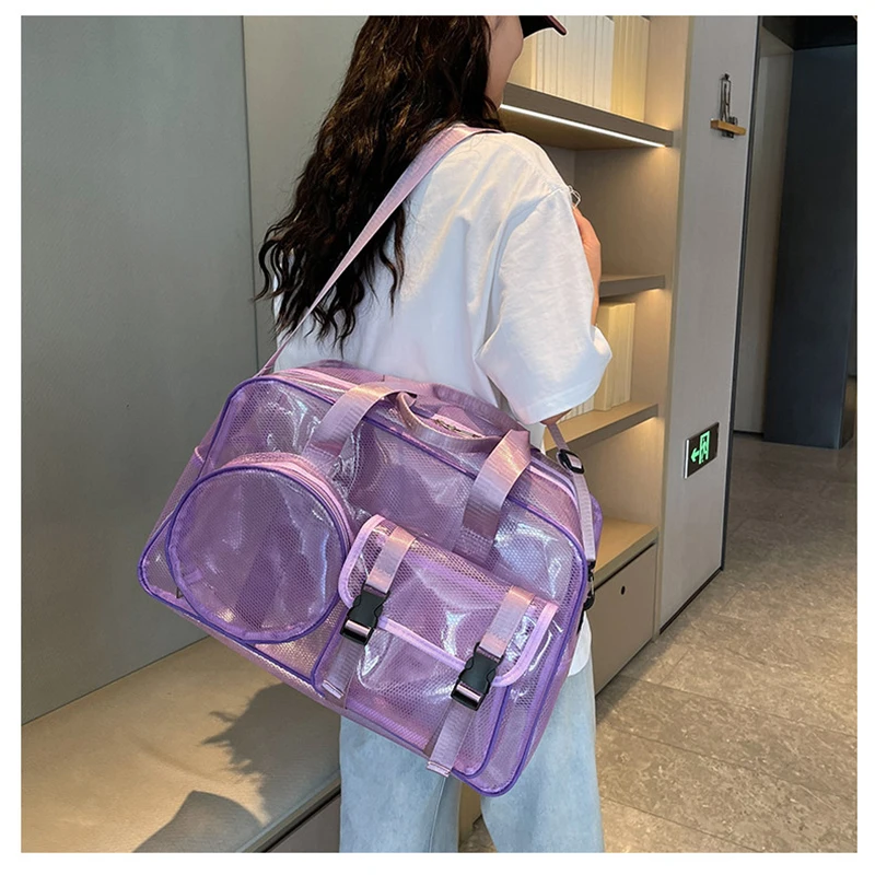 Large Capacity Semi Transparent Travel Bag Waterproof Single Shoulder Swimming Storage Bag Portable Sport Fitness Handbag
Large Capacity Semi Transparent Travel Bag Waterproof Single Shoulder Swimming Storage Bag Portable Sport Fitness Handbag