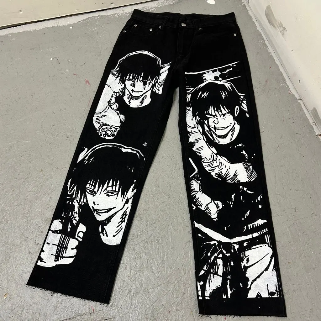 Harajuku anime characters printing jean new wide leg denim pants y2k men’s jeans streetwear style couples trouser black jeans
Harajuku anime characters printing jean new wide leg denim pants y2k men’s jeans streetwear style couples trouser black jeans