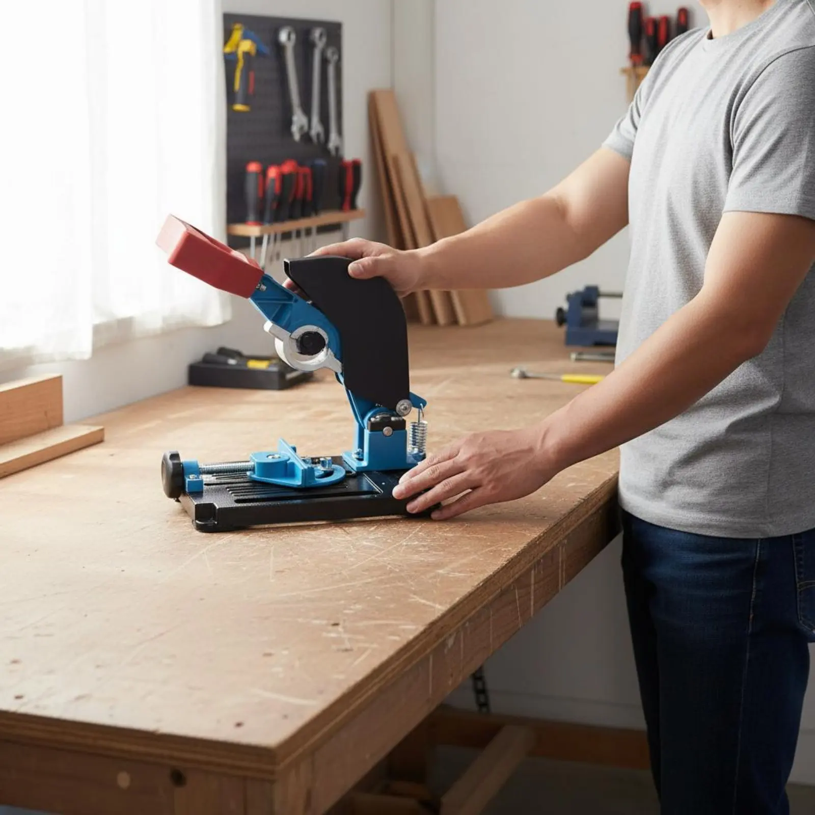 Angle Grinder Stand Safety Guard Grinder Cutting Stand Power Tool Accessory Rapid Clamping Device for DIY Hobbyists, Workshop
Angle Grinder Stand Safety Guard Grinder Cutting Stand Power Tool Accessory Rapid Clamping Device for DIY Hobbyists, Workshop
