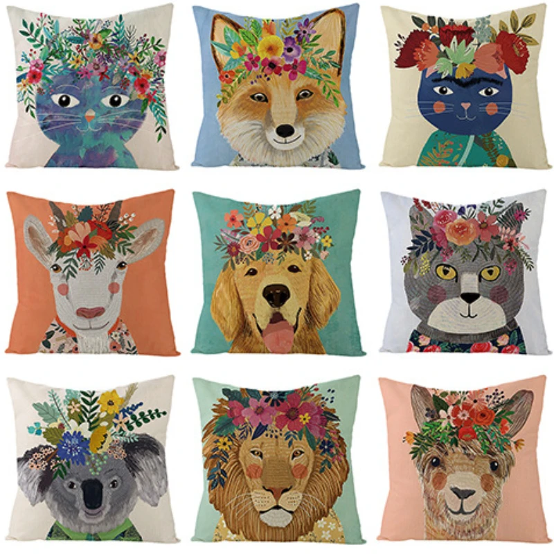 Hawaii Flower Animals Pillow Case Cat Dog Fox Pillowcase Girl Kids Room Home Decor 45X45 Garden Chair Pillow Covers Decorative
Hawaii Flower Animals Pillow Case Cat Dog Fox Pillowcase Girl Kids Room Home Decor 45X45 Garden Chair Pillow Covers Decorative