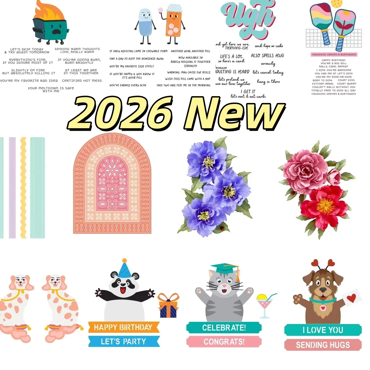 New Cat Dog Bear Flower Metal Cutting Dies Clear Stamp Puffy Hearts Hot Foil Stencil for DIY Scrapbook Craft
New Cat Dog Bear Flower Metal Cutting Dies Clear Stamp Puffy Hearts Hot Foil Stencil for DIY Scrapbook Craft