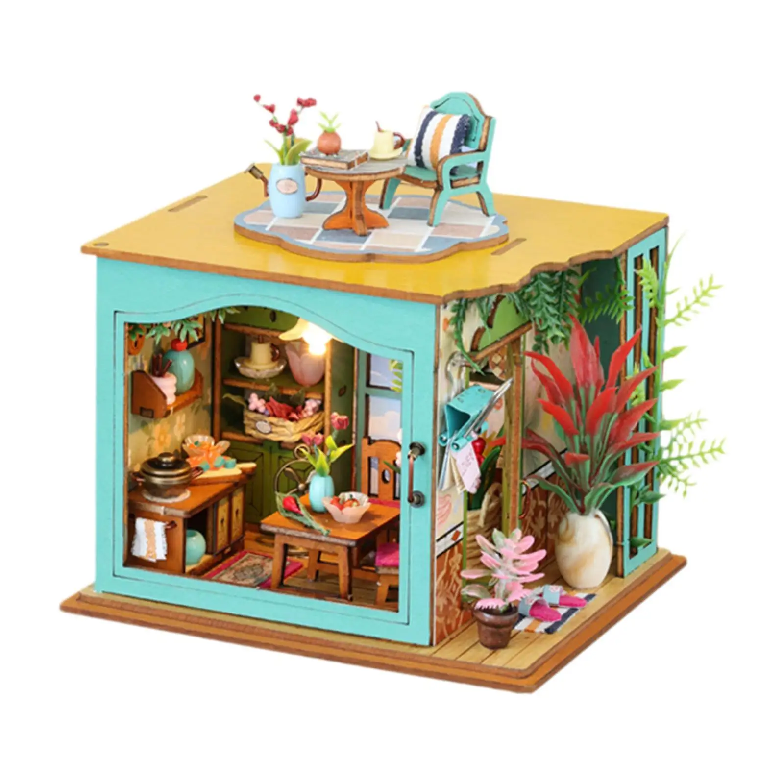 Dollhouse Miniature Decorative with Furniture Set Collection Built in LED Lights for Kids Adults Valentine's Day Birthday Gift
Dollhouse Miniature Decorative with Furniture Set Collection Built in LED Lights for Kids Adults Valentine's Day Birthday Gift
