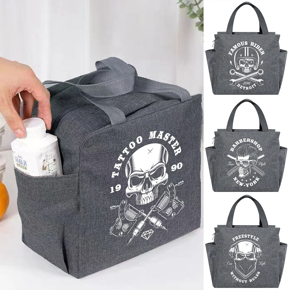 Portable Lunch Bag Thermal Insulated Lunch Box Tote Cooler Handbag Bento Pouch Skull Print Container School Food Storage Bags
Portable Lunch Bag Thermal Insulated Lunch Box Tote Cooler Handbag Bento Pouch Skull Print Container School Food Storage Bags