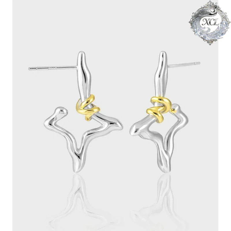 XCL S925 Sterling Silver Irregular Star Stud Earrings Trendy Cool TwoTone Plated High-End Fashion Jewelry Women Girls Party Gift
XCL S925 Sterling Silver Irregular Star Stud Earrings Trendy Cool TwoTone Plated High-End Fashion Jewelry Women Girls Party Gift