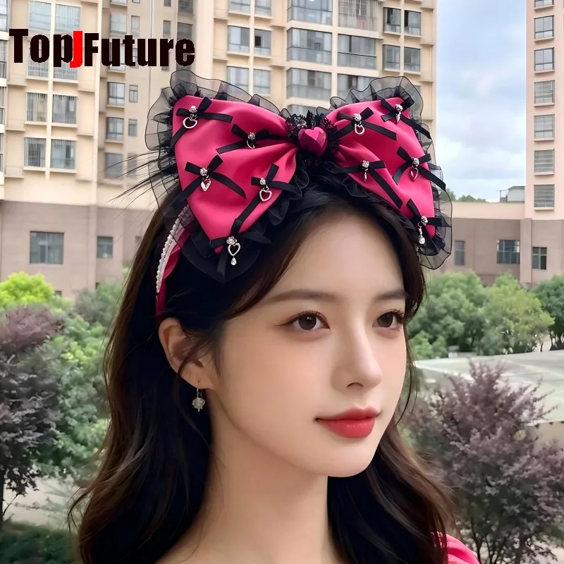 Women Y2K Hime Gyaru Style Girl Sweet Pink Bow Lace Ruffle Hair Clip Vintage Gothic Luolita brooch Subculture Hair Accessory
Women Y2K Hime Gyaru Style Girl Sweet Pink Bow Lace Ruffle Hair Clip Vintage Gothic Luolita brooch Subculture Hair Accessory