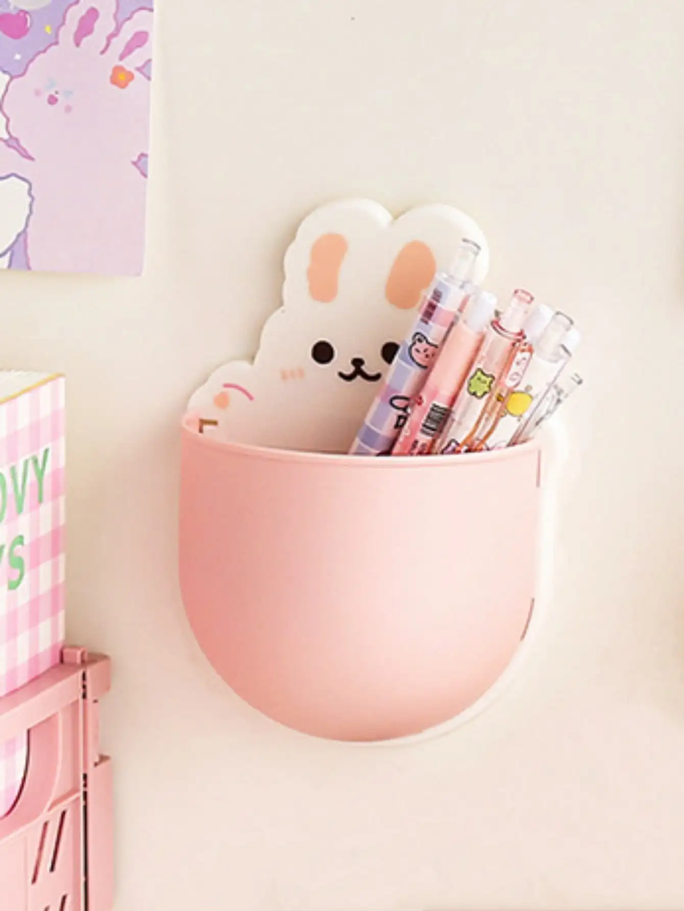 1pc Rabbit Pattern Wall Mounted Stationery Storage Box, Cute Multi-Purpose Pen Holder For School Student, Office Back To School Desk Office Supplies Office Accessories
1pc Rabbit Pattern Wall Mounted Stationery Storage Box, Cute Multi-Purpose Pen Holder For School Student, Office Back To School Desk Office Supplies Office Accessories