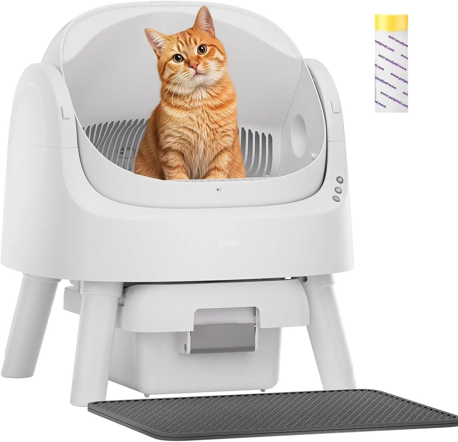 Self Cleaning Litter Box, Open Top Automatic Litter Box for Multiple Cats, Multiple Layer Safety Protection, Liners and Mat Incl
Self Cleaning Litter Box, Open Top Automatic Litter Box for Multiple Cats, Multiple Layer Safety Protection, Liners and Mat Incl