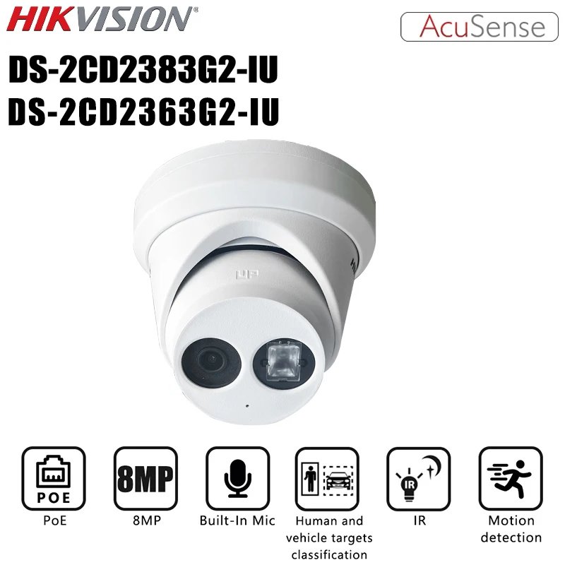 Hikvision DS-2CD2383G2-IU 8MP POE IP Camera Support Built-in Mic Face Detection and Motion detection IP67 Surveillance camera
Hikvision DS-2CD2383G2-IU 8MP POE IP Camera Support Built-in Mic Face Detection and Motion detection IP67 Surveillance camera
