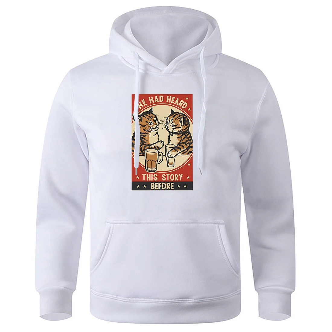Two Cats Chatting He Had Heard This Story Before Hoody Men Casual Vintage Hooded Street Sports Sweatshirts Basic Fashion Hoodies
Two Cats Chatting He Had Heard This Story Before Hoody Men Casual Vintage Hooded Street Sports Sweatshirts Basic Fashion Hoodies
