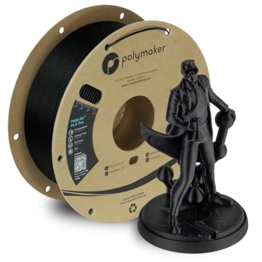 PLA PRO Filament 1.75mm, Tough and High Rigidity Black PLA Filament 1.75mm 1kg Cardboard Spool - PolyLite PLA PRO 3D Printer Fi
PLA PRO Filament 1.75mm, Tough and High Rigidity Black PLA Filament 1.75mm 1kg Cardboard Spool - PolyLite PLA PRO 3D Printer Fi