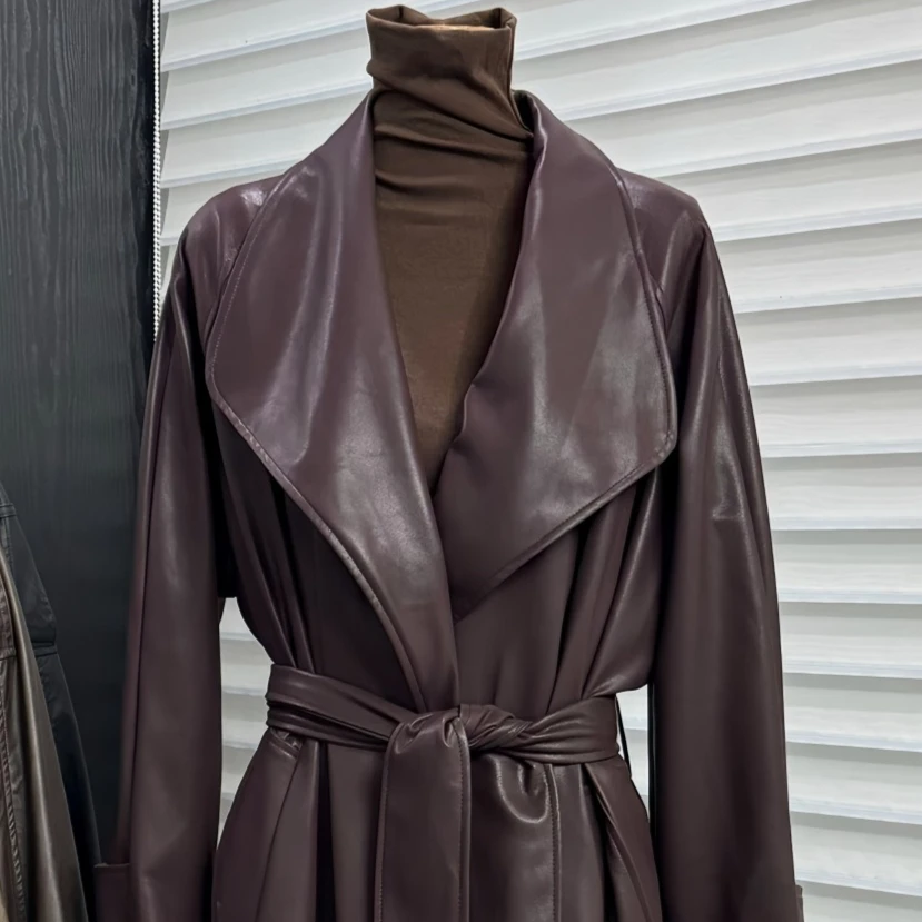 Autumn Women Long Trench Coats Elegant Long Leather Jacket Women PU Leather Windbreakers Fashion Women Winter Clothes Outerwears
Autumn Women Long Trench Coats Elegant Long Leather Jacket Women PU Leather Windbreakers Fashion Women Winter Clothes Outerwears