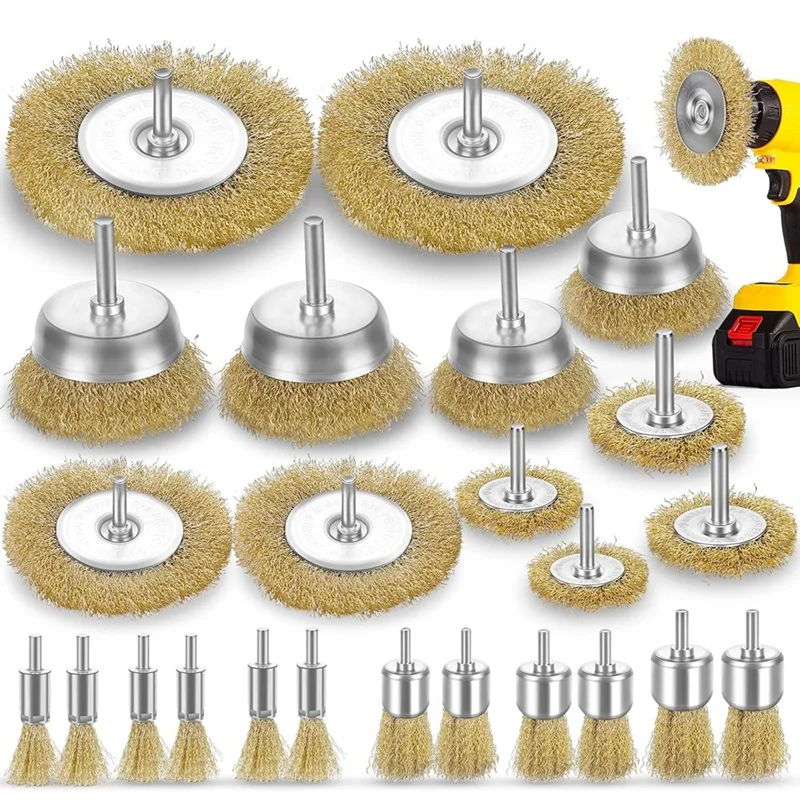 ABSS-Wire Wheel For Drill,1/4In Drill Shank,3In Brass Wire Wheel For Drill Rust Removal Heavy Duty Wire Wheel Brush Drill Bit
ABSS-Wire Wheel For Drill,1/4In Drill Shank,3In Brass Wire Wheel For Drill Rust Removal Heavy Duty Wire Wheel Brush Drill Bit