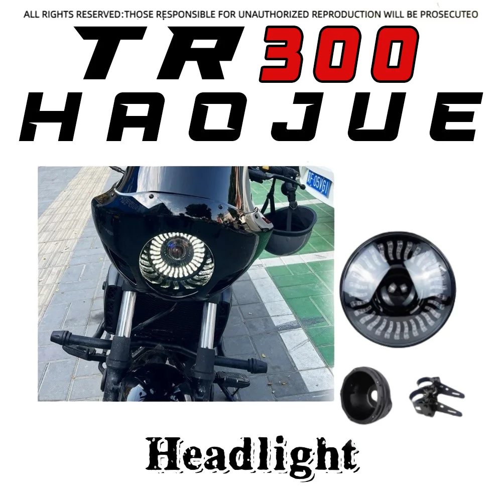 For Haojue TR300 headlight custom retro round light assembly motorcycle LED angel eye accessories non-destructive
For Haojue TR300 headlight custom retro round light assembly motorcycle LED angel eye accessories non-destructive