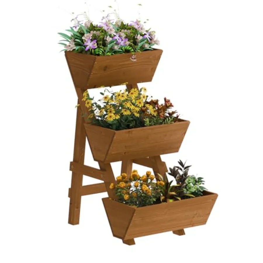 3-Tiers Wooden Raised Garden BedWood Planter Box for Vegetable Flower Rack Flower Pot Stands Indoor Outdoor Gardening Planting
3-Tiers Wooden Raised Garden BedWood Planter Box for Vegetable Flower Rack Flower Pot Stands Indoor Outdoor Gardening Planting