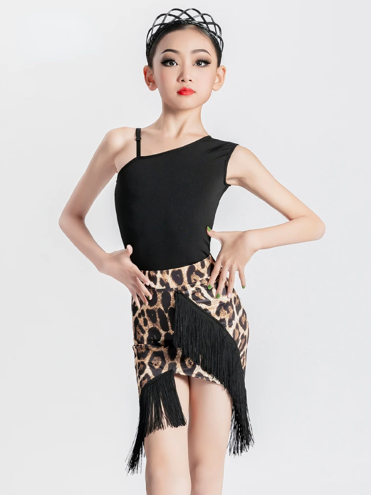 Professional Latin Dance Costunme for Stage Performance Tassel Jazz Dance Wear Children Leopard Ballroom Tango Cha Cha Costumes
Professional Latin Dance Costunme for Stage Performance Tassel Jazz Dance Wear Children Leopard Ballroom Tango Cha Cha Costumes