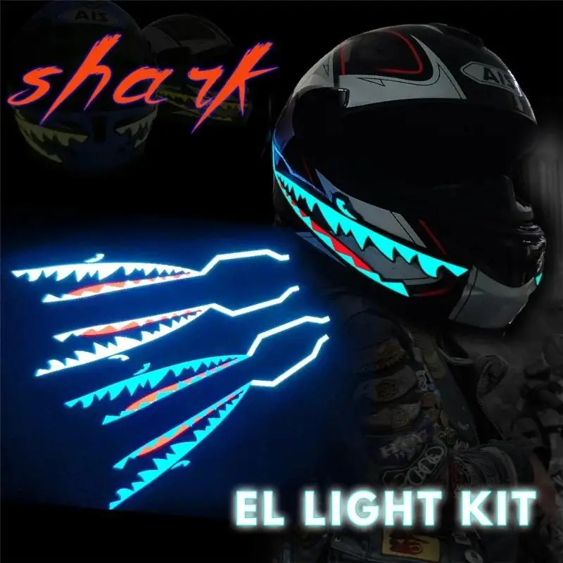 1Pc LED Helmet Light Strip Shark Style Motorcycle Helmet Light Strip LED Night Signal Glowing Luminous Modified Sticker
1Pc LED Helmet Light Strip Shark Style Motorcycle Helmet Light Strip LED Night Signal Glowing Luminous Modified Sticker