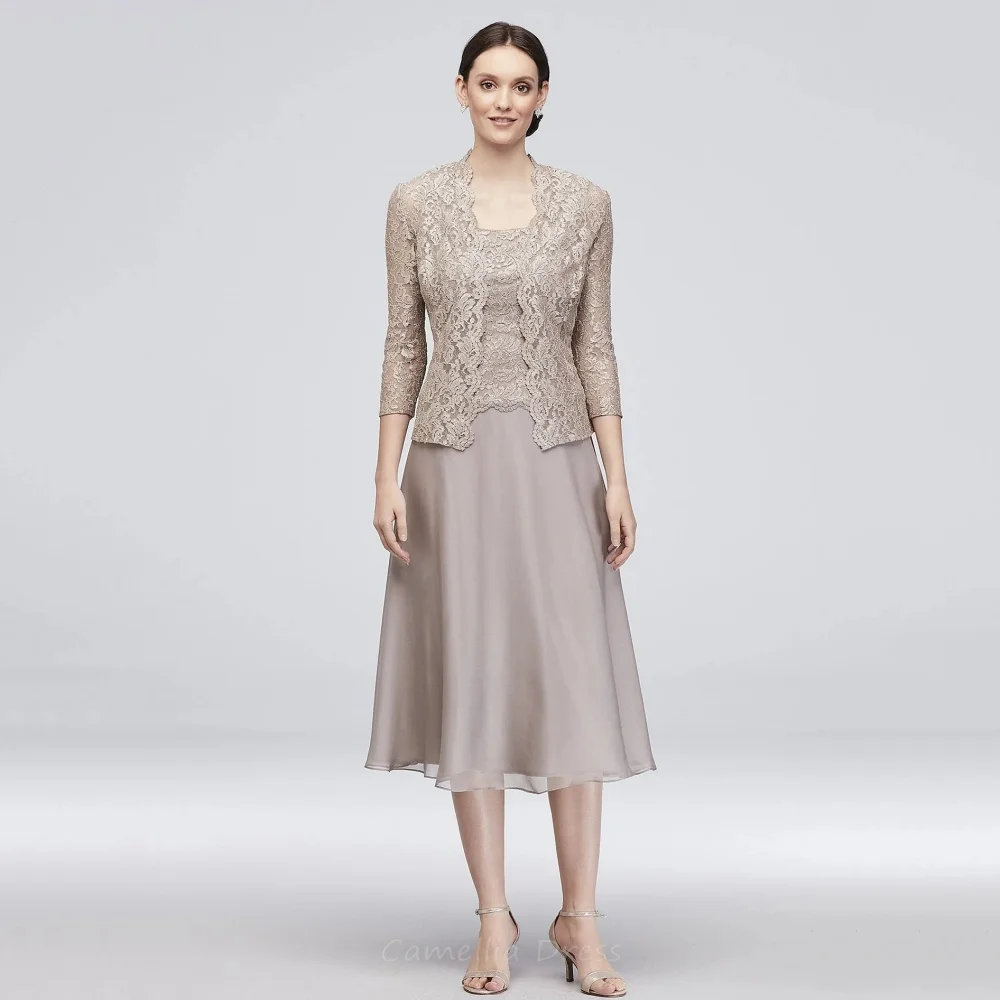 Customized Mother of the Wedding Dress with Coat A Line Chiffon Lace Formal Gown Elegant Outfit Evening robe invitée mariage
Customized Mother of the Wedding Dress with Coat A Line Chiffon Lace Formal Gown Elegant Outfit Evening robe invitée mariage