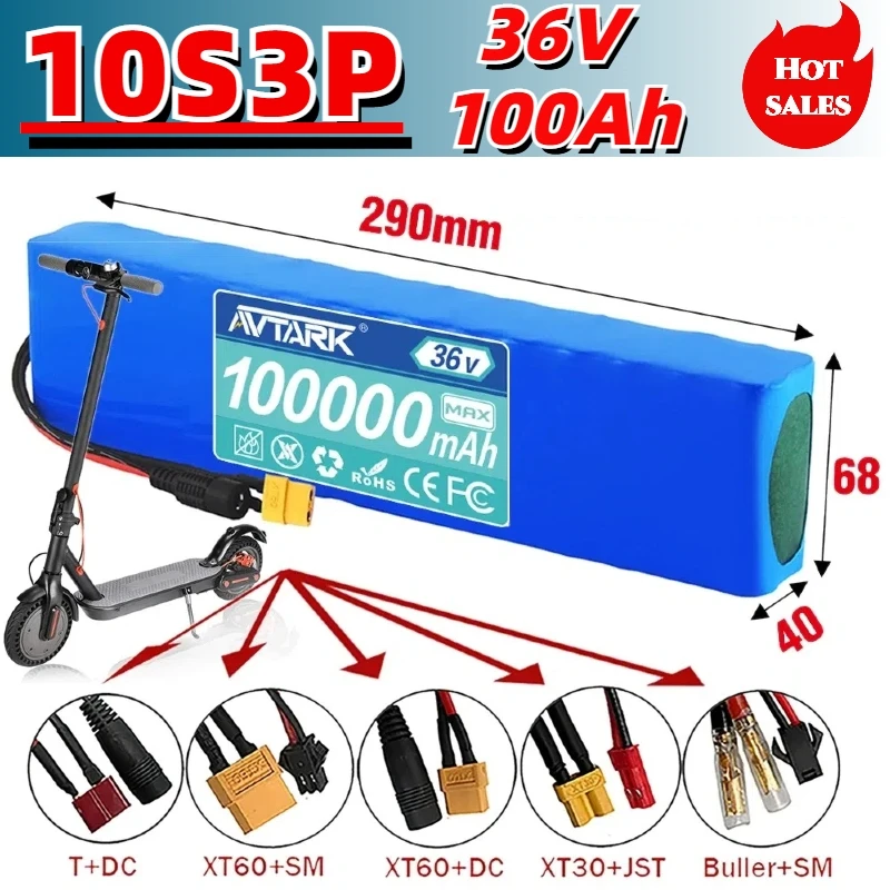 10S3P 36V 100000mAh Electric Scooter Lithium Battery pack Electric Scooter 500W 1000W Electric Scooter 36v 10S3P Battery
10S3P 36V 100000mAh Electric Scooter Lithium Battery pack Electric Scooter 500W 1000W Electric Scooter 36v 10S3P Battery