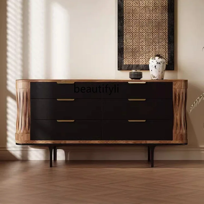 Medieval solid wood six-bucket storage cabinet, retro dining side cabinet, modern living room storage drawer cabinet
Medieval solid wood six-bucket storage cabinet, retro dining side cabinet, modern living room storage drawer cabinet