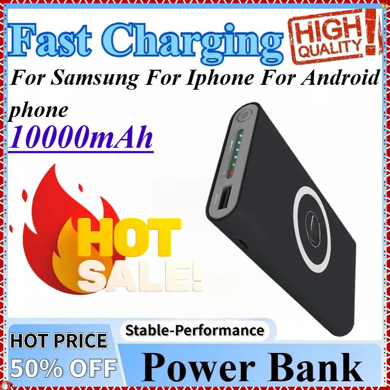 10000mAh Power Bank Two-way Wireless Fast Charging Powerbank For Samsung Portable Charger Type-c External Battery For Iphone
10000mAh Power Bank Two-way Wireless Fast Charging Powerbank For Samsung Portable Charger Type-c External Battery For Iphone