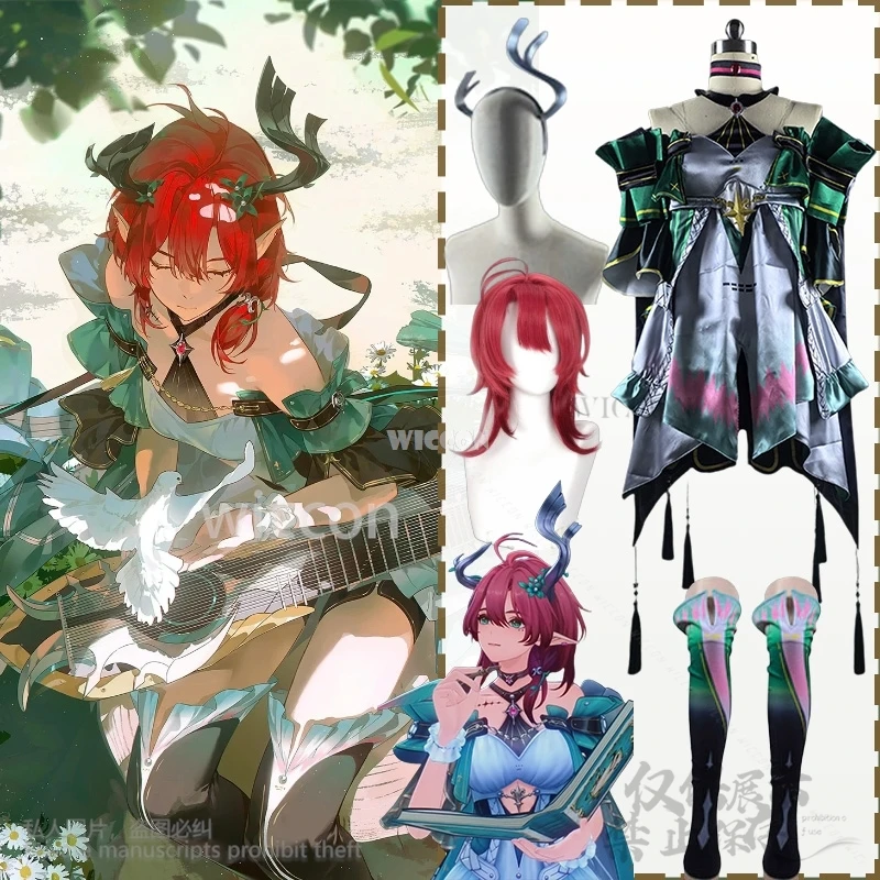 Game Wuthering Wave Cosplay Ciaccona Anime Costume Forest Styles Dress Furry Horn Stocking Red Wigs Kawaii Lovely Cos Customized
Game Wuthering Wave Cosplay Ciaccona Anime Costume Forest Styles Dress Furry Horn Stocking Red Wigs Kawaii Lovely Cos Customized