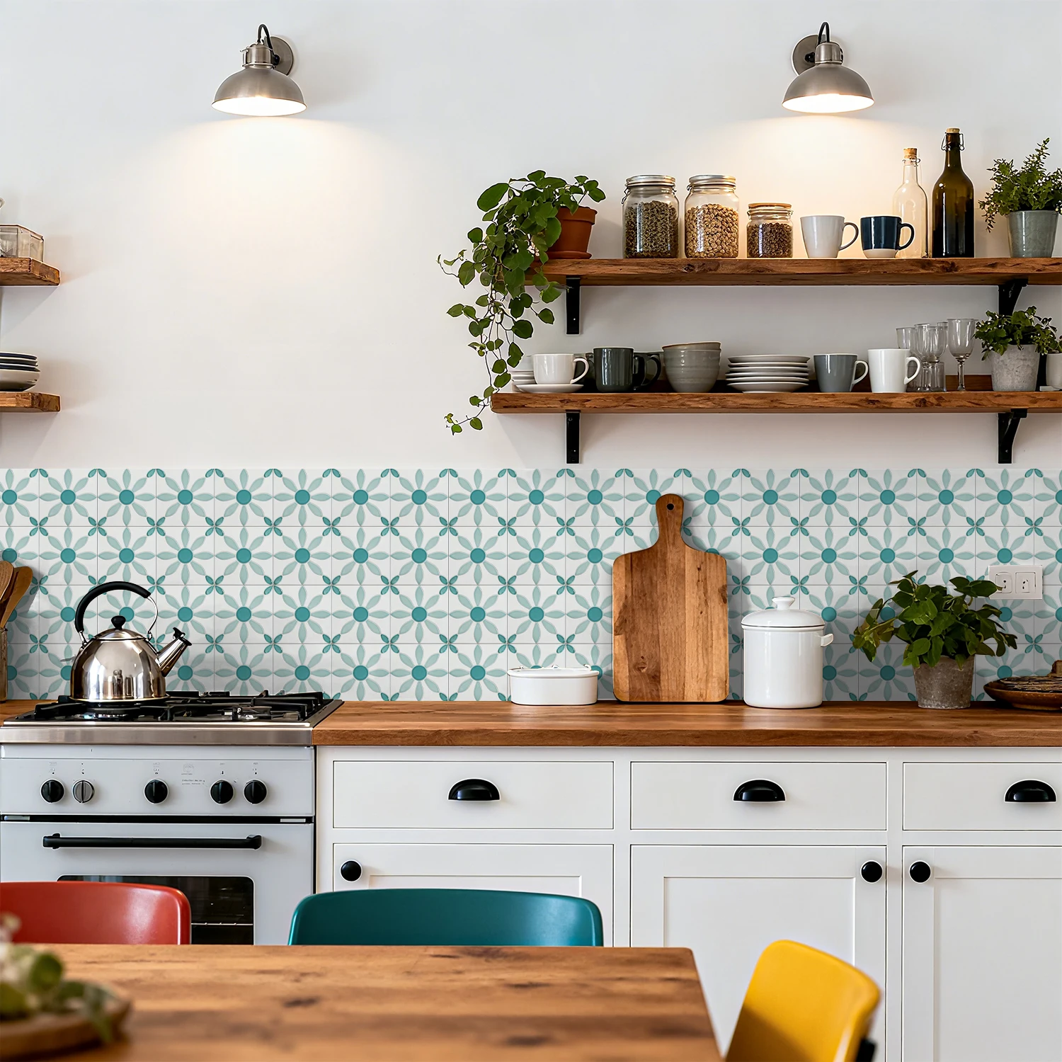 24PCS Turquoise Flower Self-Adhesive Tile Stickers HD Matte Waterproof Removable Wall Stickers for Kitchen Bathroom Floor
24PCS Turquoise Flower Self-Adhesive Tile Stickers HD Matte Waterproof Removable Wall Stickers for Kitchen Bathroom Floor