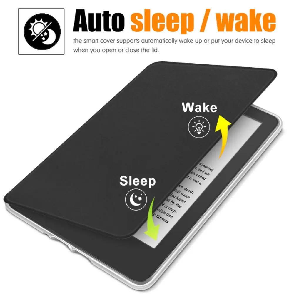 Auto Wake/Sleep 6 inch e-Reader Case 360 Rotation Acrylic Protective Shell Smart Shockproof for Kindle 2024/2022 11th Generation
Auto Wake/Sleep 6 inch e-Reader Case 360 Rotation Acrylic Protective Shell Smart Shockproof for Kindle 2024/2022 11th Generation