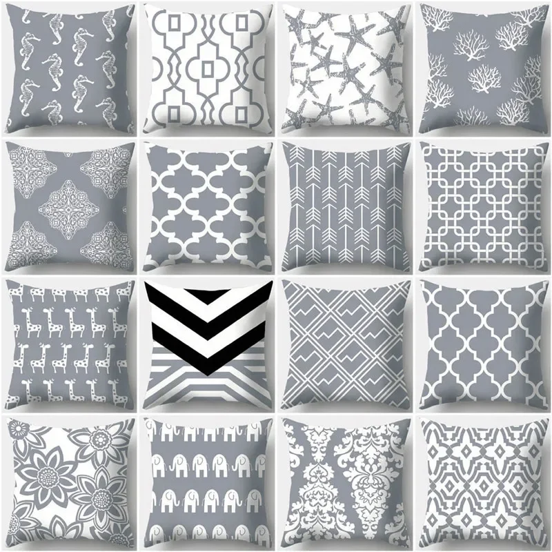 Grey Lumbar Pillow Case Geometry Leaves Floral Stripes Plaids Print Sofa Cushion Covers Throw Pillow Cover Home Decor
Grey Lumbar Pillow Case Geometry Leaves Floral Stripes Plaids Print Sofa Cushion Covers Throw Pillow Cover Home Decor