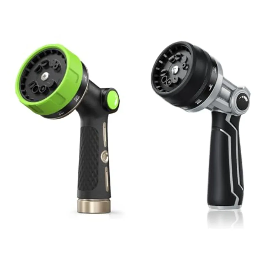 RAINPOINT Full-Metal Garden Hose Nozzle - 10 Patterns Heavy Duty with Multiple Spray Settings for Outdoor Use in Black
RAINPOINT Full-Metal Garden Hose Nozzle - 10 Patterns Heavy Duty with Multiple Spray Settings for Outdoor Use in Black
