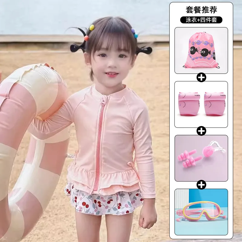 Long Sleeved Sun Protection Swimsuit for Girls 2026 Cute New Quick Drying for Children, One-piece Swimming Princess
Long Sleeved Sun Protection Swimsuit for Girls 2026 Cute New Quick Drying for Children, One-piece Swimming Princess