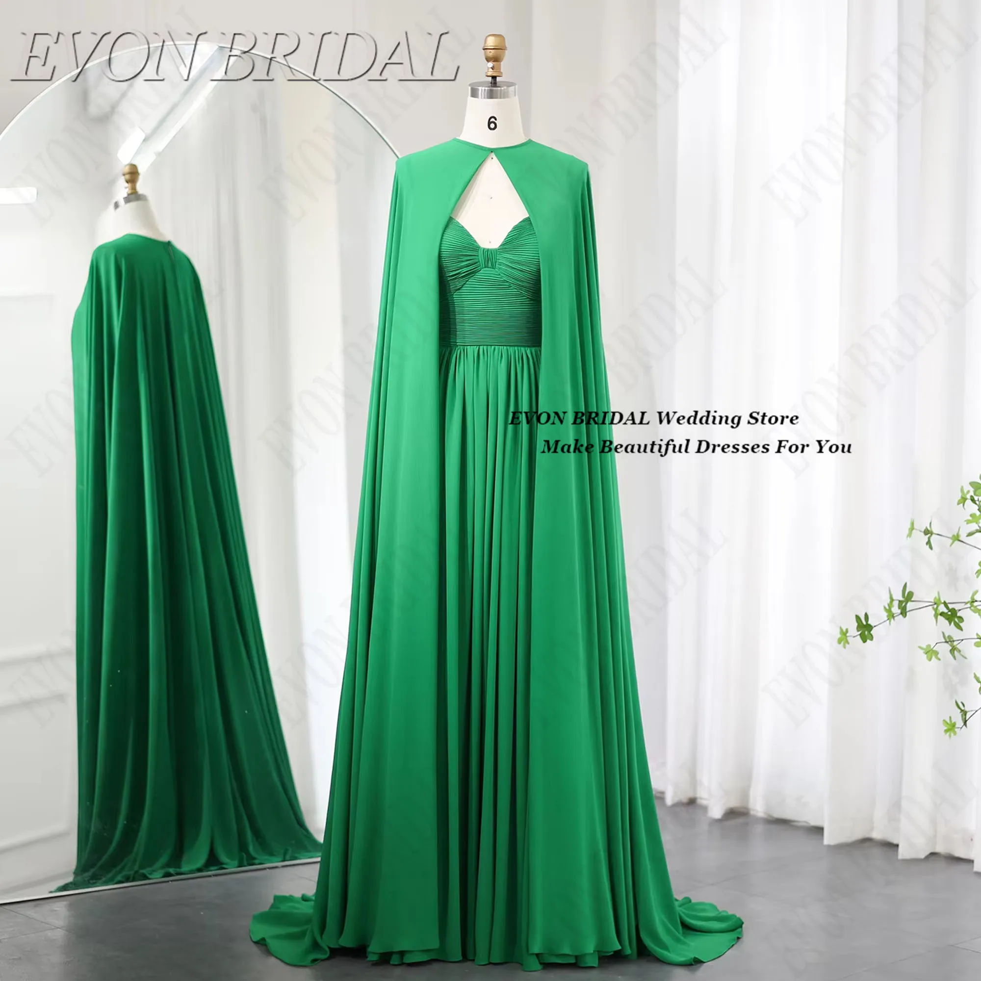 Said Arabia Long Evening Dress Classic A-Line Wedding Guest Dress with shawls Woman Ceremony Dress EVON BRIDAL Customized
Said Arabia Long Evening Dress Classic A-Line Wedding Guest Dress with shawls Woman Ceremony Dress EVON BRIDAL Customized