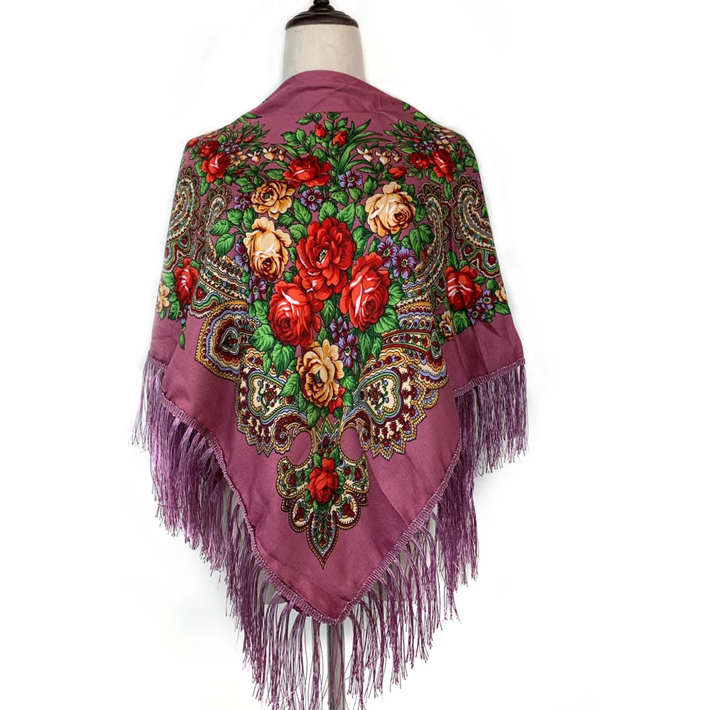 110*110cm Russian Scarf for Women Square Handkerchief Floral Cotton Blend Ethnic Girl's Head Wear Babushka Scarves Europe
110*110cm Russian Scarf for Women Square Handkerchief Floral Cotton Blend Ethnic Girl's Head Wear Babushka Scarves Europe