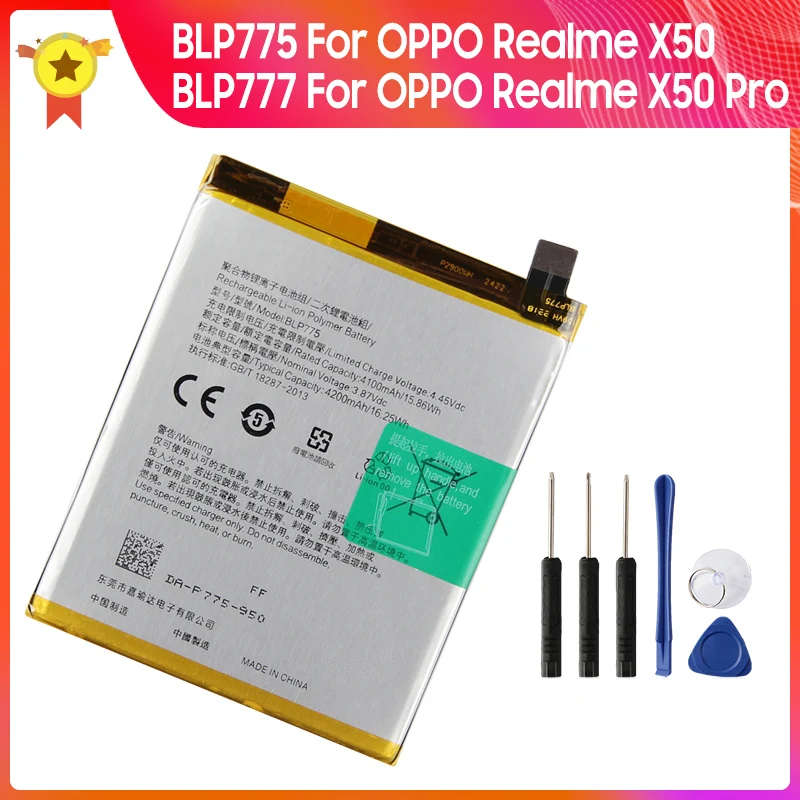 Production 2024 Phone Battery BLP775 BLP777 For OPPO Realme X50 X50 Pro X50Pro Replacement Battery Quality Batteries With Tool
Production 2024 Phone Battery BLP775 BLP777 For OPPO Realme X50 X50 Pro X50Pro Replacement Battery Quality Batteries With Tool