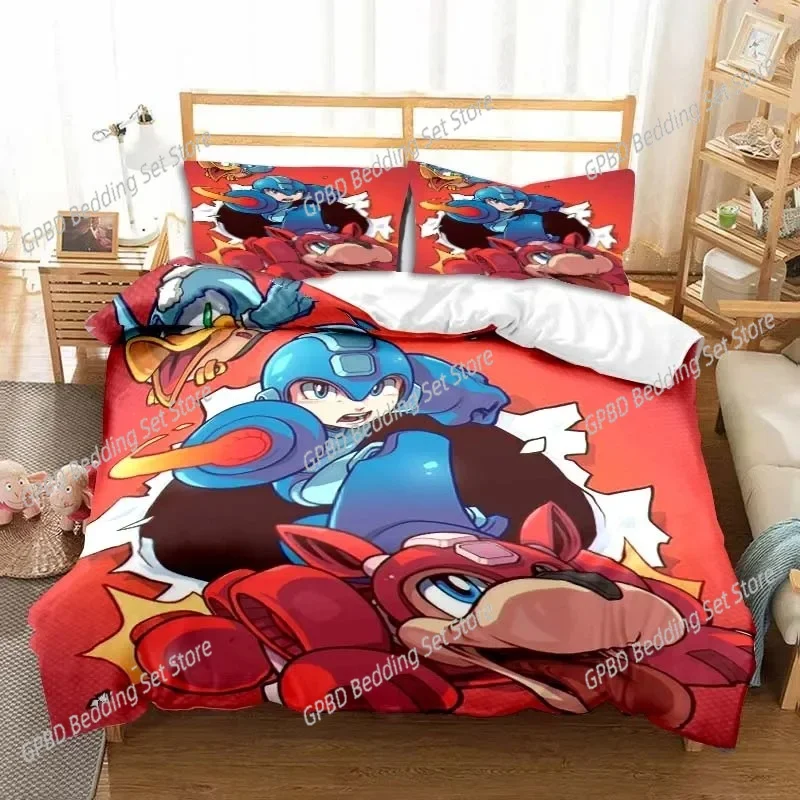 Rockman Megaman Game Cartoon Bedding Set Luxury Duvet Cover Bedroom Single Double King Size Duvet Cover and Pillowcase Boys Gift
Rockman Megaman Game Cartoon Bedding Set Luxury Duvet Cover Bedroom Single Double King Size Duvet Cover and Pillowcase Boys Gift