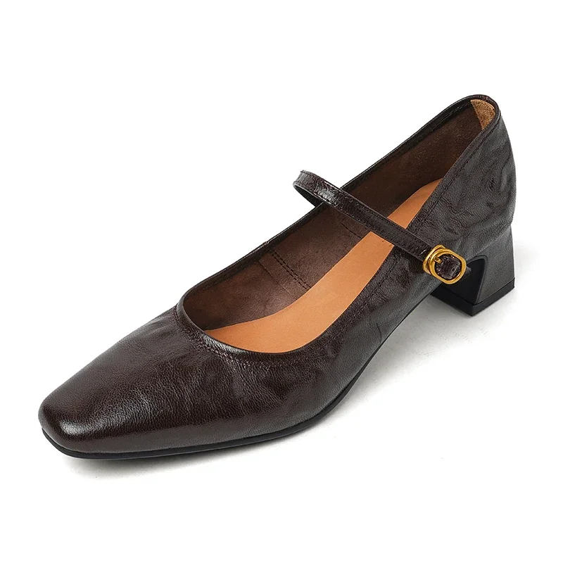 Ladies Pumps Spring Atumn Simple Pumps Basic Shoes French Style Elegant Buckle Shoe On Heel Sheepskin Women Retro Mary Jane
Ladies Pumps Spring Atumn Simple Pumps Basic Shoes French Style Elegant Buckle Shoe On Heel Sheepskin Women Retro Mary Jane