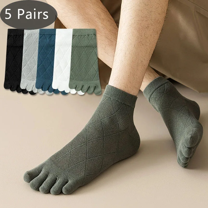 5 Pairs Ankle Five Finger Socks Men Cotton Striped Solid Breathable Sweat-Absorbing Young Fashion Sport Short Toe Socks Summer
5 Pairs Ankle Five Finger Socks Men Cotton Striped Solid Breathable Sweat-Absorbing Young Fashion Sport Short Toe Socks Summer