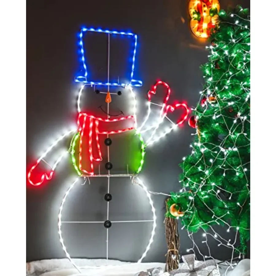 5FT 195 LED Snowman Light, Colorful Neon Light Sign Animated Christmas Decoration for Indoor Outdoor Yard Home Garden Christmas
5FT 195 LED Snowman Light, Colorful Neon Light Sign Animated Christmas Decoration for Indoor Outdoor Yard Home Garden Christmas