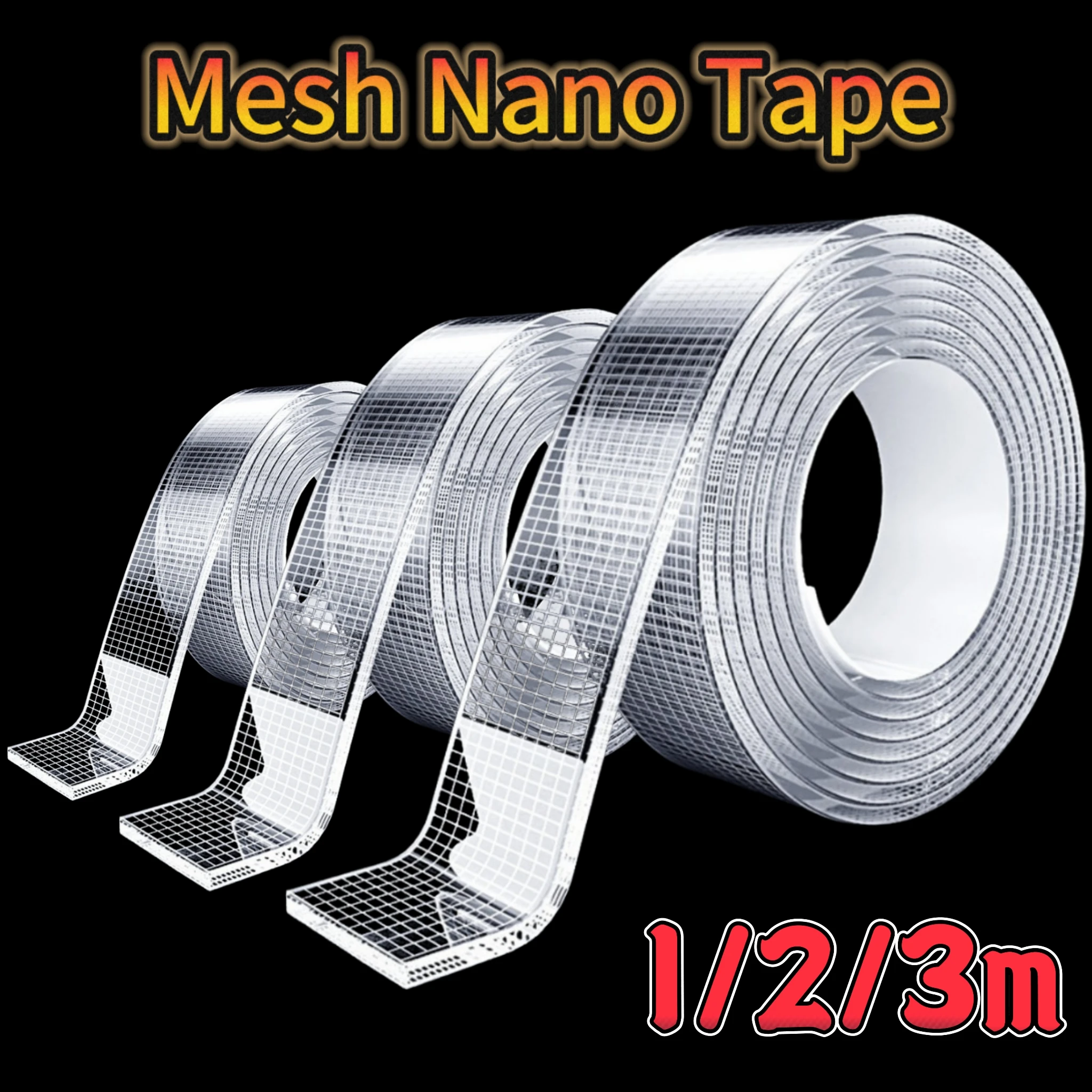 3m Transparent Waterproof Tape Extra Strong Double-sided Adhesive Nano Tape Washable Clear Mesh Nano Strips Household Accessory
3m Transparent Waterproof Tape Extra Strong Double-sided Adhesive Nano Tape Washable Clear Mesh Nano Strips Household Accessory