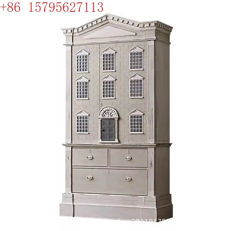 Solid wood carving flower wardrobe children special-shaped house wardrobe double door locker
Solid wood carving flower wardrobe children special-shaped house wardrobe double door locker
