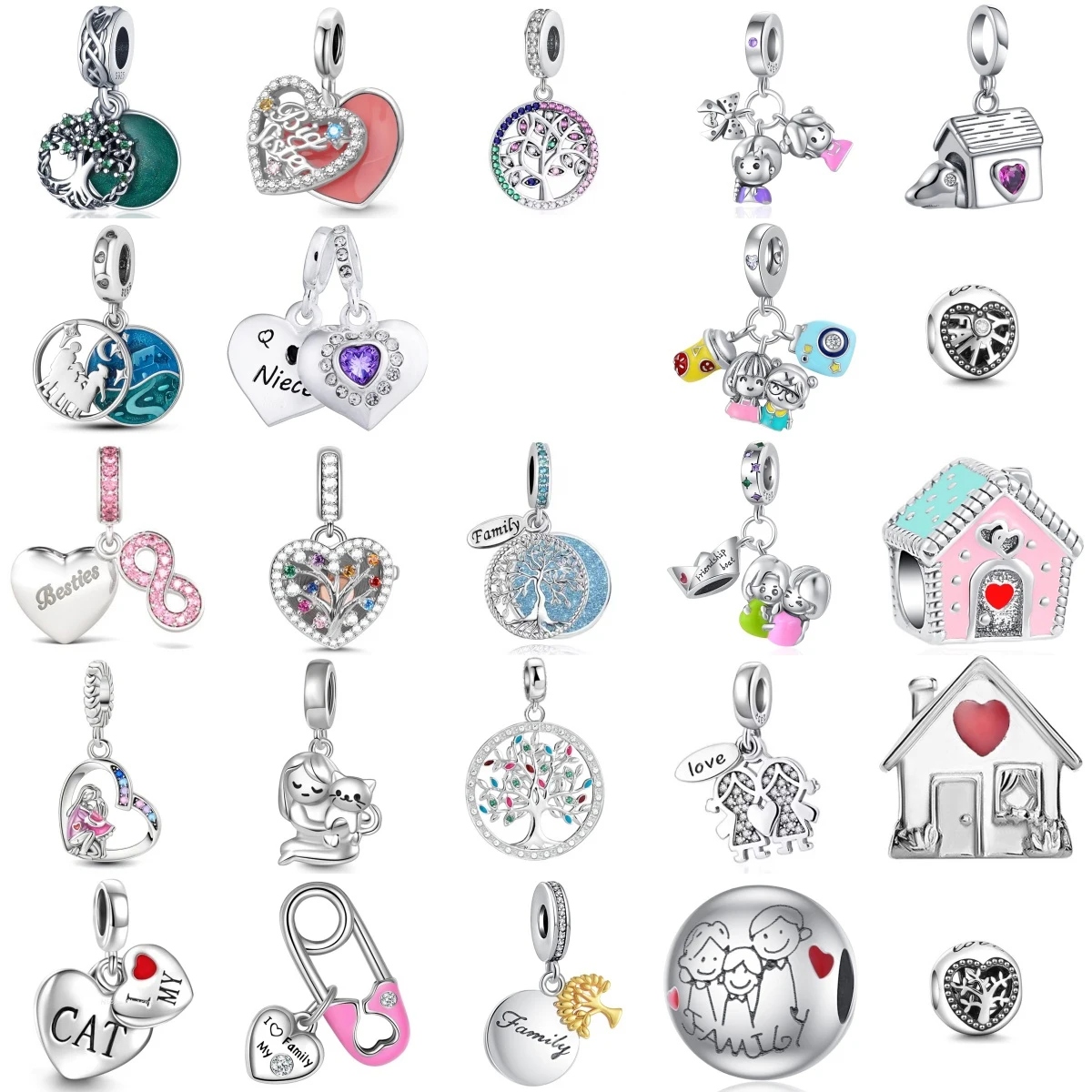 Новый стерлингового серебра 925 пробы, семейное дерево, питомник, булавка, кулон, бусина, подходит для оригинальных подвесок, браслет, ювелирные аксессуары
Новый стерлингового серебра 925 пробы, семейное дерево, питомник, булавка, кулон, бусина, подходит для оригинальных подвесок, браслет, ювелирные аксессуары