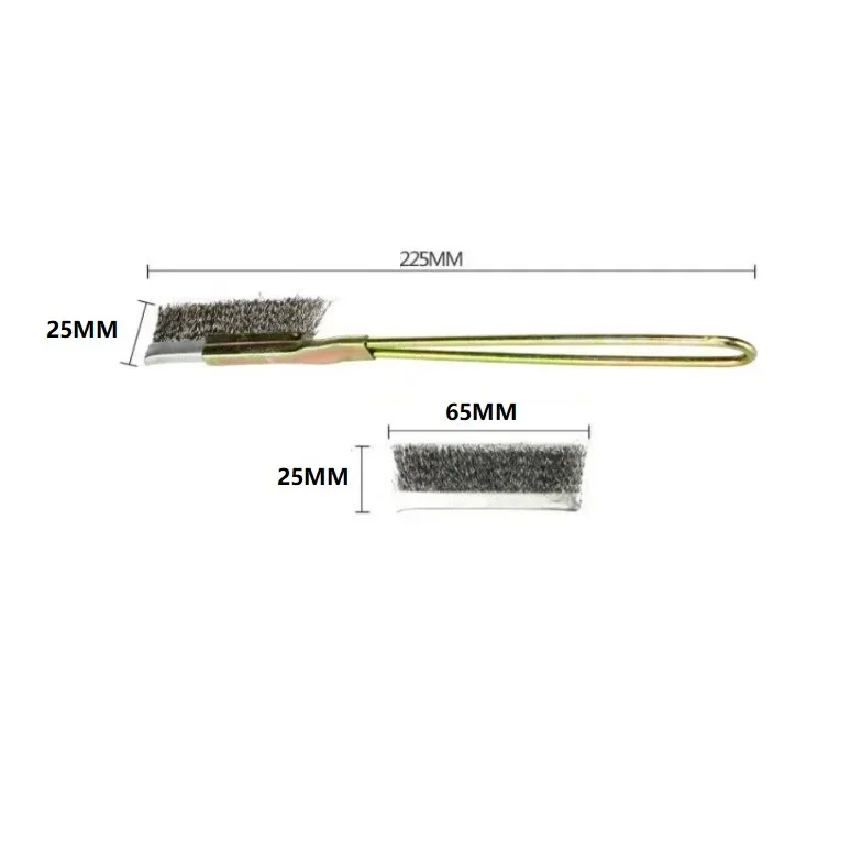 For Mini Wire Brush with Soft Grip Handle and Precision Angled Head for Rust Cleaning Polishing and Preparation Tasks
For Mini Wire Brush with Soft Grip Handle and Precision Angled Head for Rust Cleaning Polishing and Preparation Tasks