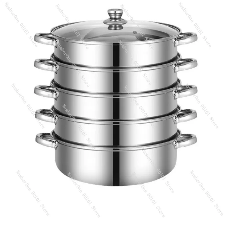 Large Capacity 4-Layer Steamer Pot, Commercial Grade Stainless Steel with Thick Bottom for Restaurant and Home Kitchen
Large Capacity 4-Layer Steamer Pot, Commercial Grade Stainless Steel with Thick Bottom for Restaurant and Home Kitchen