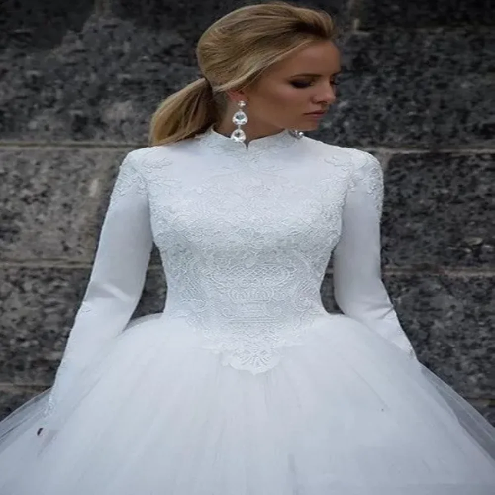Elegance White Vintage High Neck Long Sleeves Brida Wedding Dresses A Line Princess Bride Beach pastoral wedding photography
Elegance White Vintage High Neck Long Sleeves Brida Wedding Dresses A Line Princess Bride Beach pastoral wedding photography