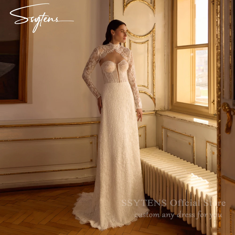 SSYTENS Customized Sweetheart Bride Dresses Full Sleeves Bridal Gowns Detachable Long Lace Wedding Dress 2026 vestidos de novia
SSYTENS Customized Sweetheart Bride Dresses Full Sleeves Bridal Gowns Detachable Long Lace Wedding Dress 2026 vestidos de novia