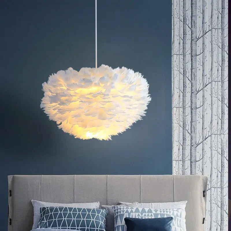 Modern Living Foyer Duck Feather Pendant Lights for Children's Princess Room Hanging Lamp Bedroom Bedside Chandelier Lighting
Modern Living Foyer Duck Feather Pendant Lights for Children's Princess Room Hanging Lamp Bedroom Bedside Chandelier Lighting