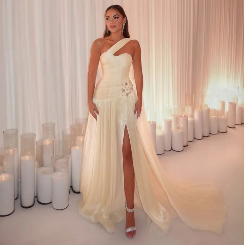 Customized High Quality Fashion Rhinestone Pleat A-line One-shoulder Long Dresses Bespoke Occasion Dresses Matching Modern Style
Customized High Quality Fashion Rhinestone Pleat A-line One-shoulder Long Dresses Bespoke Occasion Dresses Matching Modern Style