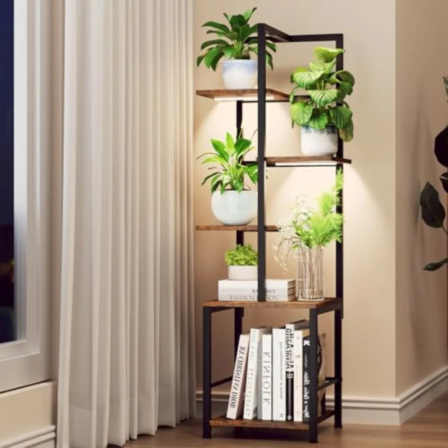 Plant Stand Indoor with Grow Light, 5-Tiered Tall Plant Stand Indoor, Metal Plant Shelf with Bookshelf Bookcase and Adjustable
Plant Stand Indoor with Grow Light, 5-Tiered Tall Plant Stand Indoor, Metal Plant Shelf with Bookshelf Bookcase and Adjustable