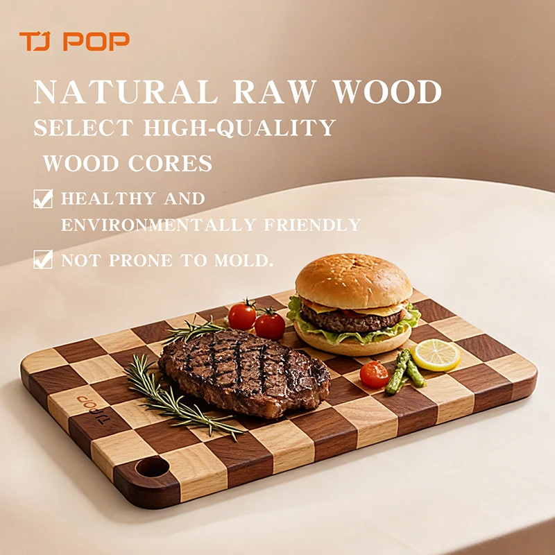 Ebony and Rubberwood End-Grain Cutting Board Chessboard Pattern Chopping Block Double-sided Using Wooden Butcher Board with Hole
Ebony and Rubberwood End-Grain Cutting Board Chessboard Pattern Chopping Block Double-sided Using Wooden Butcher Board with Hole