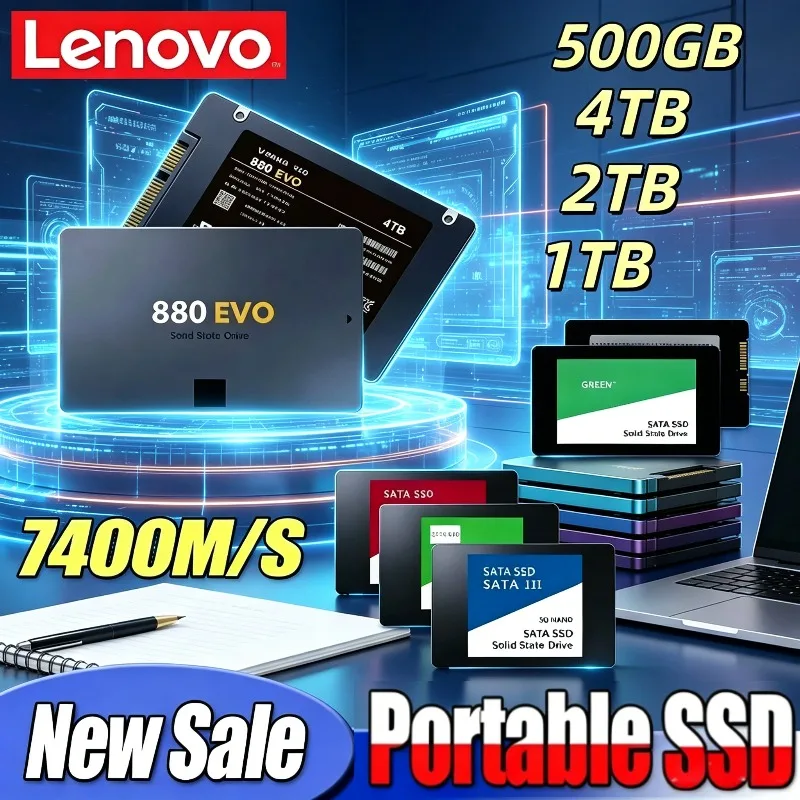 Lenovo New SSD 880 EVO 2TB 4TB Internal Solid State Drives Hard Disk SATA 3.0 MLC 2.5 Inches for Laptop Desktop PC
Lenovo New SSD 880 EVO 2TB 4TB Internal Solid State Drives Hard Disk SATA 3.0 MLC 2.5 Inches for Laptop Desktop PC